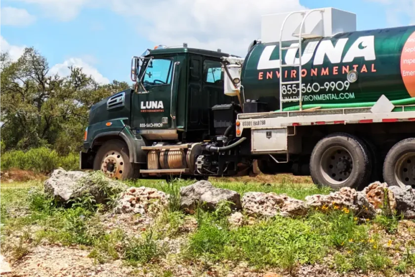 Luna Environmental septic service trucks providing maintenance and repairs in Killeen, Texas