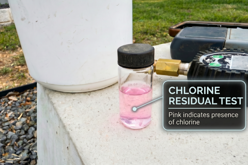 aerobic septic system chlorine residual test