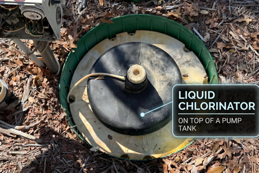 septic system liquid chlorinator infographic