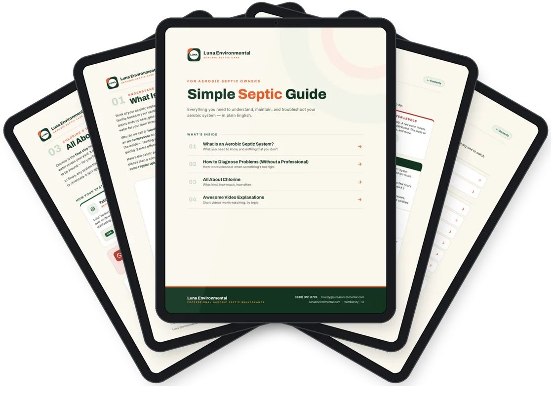 The Simple Septic Guide, a free download for Central Texas homeowners